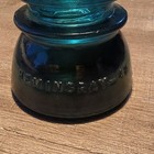 Hemingray-42 Blue Glass Insulator Embossed    hemingray-42       made In U s a    