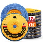 10 Pack 4-1 2  X 5 8-11  Zirconia Flap Discs 40 Grit Tool-free For Angle Grinde