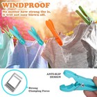 48 Pcs Colored Plastic Clothespins heavy Duty Clothes Pins With Springs