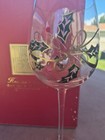Lenox Holiday Spirit 16 Oz Water Wine  Glass Hand Painted Ribbon Berries 4  Nib 