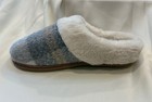 Df By Dearfoams Slippers Women s Large Us 11-12 Xl Gray Plaid Memory Foam