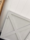Antique Vintage Wood Half Door White Cabinet Barn Style 32   l X 36   h X 1 75   thick