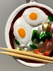 Ramen Noodle Bowl   Chopsticks   Christmas Glass Ornament New Asian Food