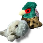 Puffkins Lot Of 2 Plush W Tags  Whiskers Walrus   Autumn Bird   90   s Vtg