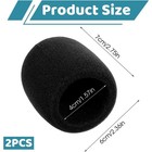 2 Pack Black Foam Microphone Windscreen Cover For Standard Handheld