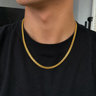 18k Solid Gold 5mm 18   Curb Link Chain Necklace Diamond-cut Cuban Link Chain