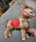 Sun Rubber Donkey Squeak Toy Vintage 1961 Burrow Horse Red Baby Nursery Decor