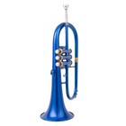 Blue Brass Bb Flugelhorn 3 Valves  Smooth Action  Jazz Band Instrument With Case
