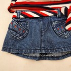 Build A Bear Patriotic Red White Blue Striped Tank Top Denim Skint Teddy Clothes