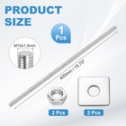 1set M10x400mm Fully Threaded Rod 304 Stainless Steel Rod With Nut Square Washer