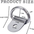 30 Pcs Small D-ring Tie Downs  Anchor Lashing D Rings  Small Tie Down Anchor For