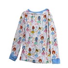Little Sleepies Pajama Top Girls Size 5 6 Pink Multi Ballerina Bamboo Vicose