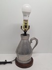 Antique Pewter Water Jug  7 1 2  Tall Table Lamp Rare