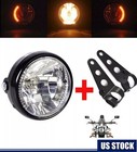 7inch Motorcycle Headlamp With Turn Signal Led Headlight Round Bracket Mount