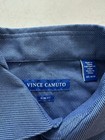 Vince Camuto Slim Fit Men   s Button Down 16 5 32 33 Blue Textured Stripes