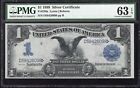 1899  1 Silver Certificate  black Eagle  Pmg 63 Epq Fr 226a Date Below 26098