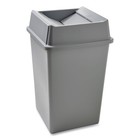 Rubbermaid Commercial 3958gra 35 Gal  Untouchable Waste Receptacle - Gray New