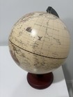 World Map Rotating Globe With Wooden Base