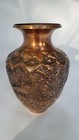 Vintage Hand Hammered Copper Persian Middle Eastern Hand Tooled Metal Vase 5 5 