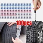 100pcs Tire Repair Screws Kit With Screwdriver 3 Sizes Rubber Plugs Flat Tires