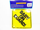 Baby On Board Car Signs Suction Cup Window Placards Rear Sign Placard Alert 2p
