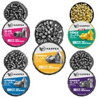 Harpex  25 Cal Airgun Pellets Kit     5 Tins Variety Pack  Pointed   Domed Lead