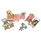 Vintage Fisher Price Loving Family Dollhouse Baby Furniture Lot Of 11 1994-1997