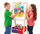 37 - 43  Double-sided Wood Children s Art Easel  Child Ages 4 And Up