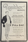 1900 Antique Print Ad Gormully   Jeffery Co Rambler Bicycles Clipper Chainless