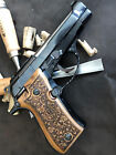 Beretta F81  84bb  81f  81fs  F84 Turkish Walnut Wood Grips  Oak Leaf Floral 