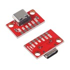 5pcs Usb-c Female Breakout Board Pcb Converter 0 1in Solder Terminal
