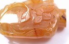 1900 s Chinese Agate Carved Carving Snuff Bottle Bird And Flower