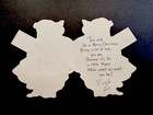 1 Vtg Flocked Hallmark Xmas Greeting Card Precious Girl Hugging Her Baby Doll