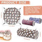 6 Pcs Rat Hammock Set Ferret Hanging Tunnel 3 Tier Guinea Pig Hammocks Hideou   