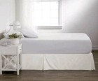 Becky Cameron Pleated Bed Skirt Queen  60  W X 80  L   14  Drop   Ivory 