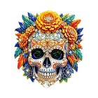 Vintage Halloween Skull Mask Brooch Pin Skeleton Crystal Gothic Pin Jewelry Gift