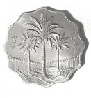 2 Rare Iraq Coin From 1969-1990 50 Fil  10 Fil Coins Circulated Great Condition 