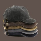 Casual Snapback Hat Outdoor Sun Visor Hat Washed Cotton Short Brim Baseball Cap