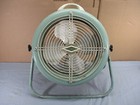 Vtg Lasko Aqua Blue Round Metal Fan 2-speed Mid Century  Works Great   20  High 