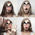 6 Pcs Disguise Glasses With Funny Nose With Eyebrows   Mustache Perfect Black