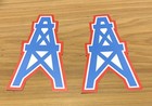 Vintage Houston Oilers Full Size Football Helmet Throwback Decals