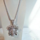Iced Out Jesus Pendant With 20 Inch Chain