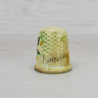 Vintage Painted Metal Thimble Signed Kennedy