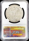 1883 Silver Switzerland Lugano In Ticino 5 Francs Shooting Thaler Ngc Ms 64