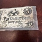 1861 Egg Harbor Bank  5 Note Currency Collectible Rare Egg Harbor Bank Currency