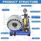 5600kn Hydraulic Hose Crimper Pipe Clamping Machine W  8 Sets Dies 10mm-31mm New