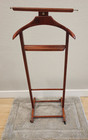 Fratelli Reguitti Brevettato Italian Wood Rolling Valet Stand Rack 1950s Vintage