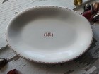 Rae Dunn Artisan Collection Oval Dish By Magenta Red White    cheer     Christmas