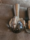 2 Antique Cast Iron Eagle Claw Table Feet 2 25  Glass Balls Furniture Hardware 