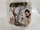 Vintage Snow White Treasure Craft White Speckled Ceramic Pitcher Usa Walt Disney